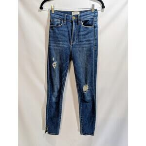 Frame Denim Ali High Rise Cigarette Distressed Jeans Size 25